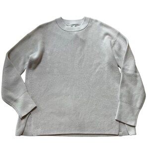 Lululemon Merino Wool-Blend Ribbed Crewneck Sweater White Opal Size 8